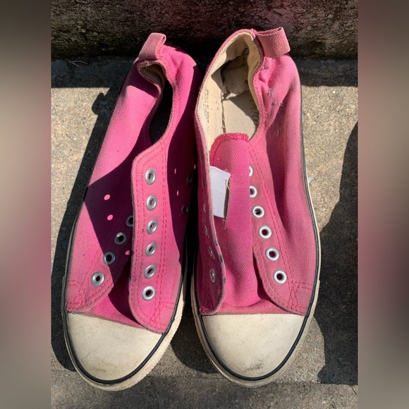 Size 3 - Converse Chuck Taylor All Star Teal - Dots Size 7 Pink Canvas Sneakers - Picture 6 of 10